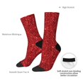 thumbnail image 4 of Rateoe Red Glitter for Women Casual Calf Socks - Cute Crew Socks - Thin Soft Above Ankle Socks Size 5-11, 4 of 6