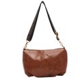 thumbnail image 1 of Bolso PU Cuero Moda Sling Correa Ajustable Mujer Messenger Marrón, 1 of 9