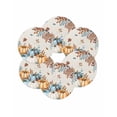 thumbnail image 7 of 15 Inch Round Placemats Set of 6, Fall Pumpkins Orange Blue Non Slip Heat Insulation PP Table Mats, Thanksgiving Botanical Rustic Washable Place Mats for Kitchen Dining Party Table Decor, 7 of 7