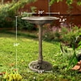 thumbnail image 4 of SPECSTAR Bird Bath, 28 inch Height Polyresin Lightweight Antique Outdoor Garden Birdbath Copper, 4 of 7