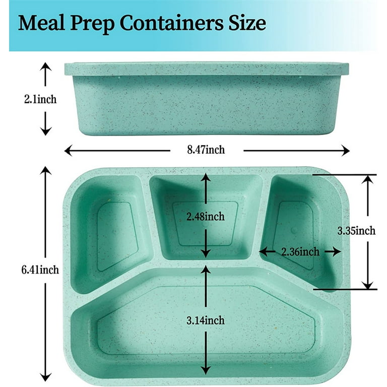 NOGIS 1 Pack Snack Containers, 4 Compartment Lunchable Containers