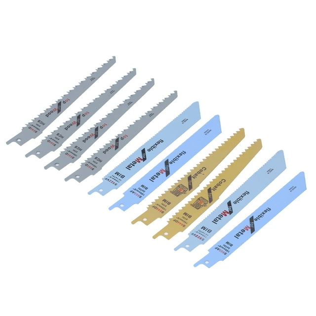 Reciprocating Saw Blades, High Carbon Steel + Bimetal 4 Types Sabre Saws Blade Long Service Life For Metal