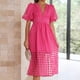 thumbnail image 2 of Vestido casual de mujer Vestido de verano de cintura alta Puff Manga corta con cuello en V Vestido de mujer FLhrweasw Nuevo, 2 of 7