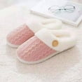 thumbnail image 5 of Luxalzxs Womens Slip on Fuzzy House Slippers Memory Foam Slippers Scuff Outdoor Indoor Warm Plush Bedroom Shoes with Faux Fur Lining, 5 of 5