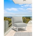 thumbnail image 2 of Meridian Furniture Maldives Grey Water Resisting Outdoor Patio Armless Chair, 2 of 19