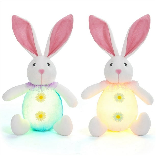 2 Piezas de Decoraciones de Conejitos de Pascua, Gnomos de Pascua, Decoración LED de Pascua, Muñeca Tomte Sueca Hecha una Mano, Decoraciones de para el Hogar