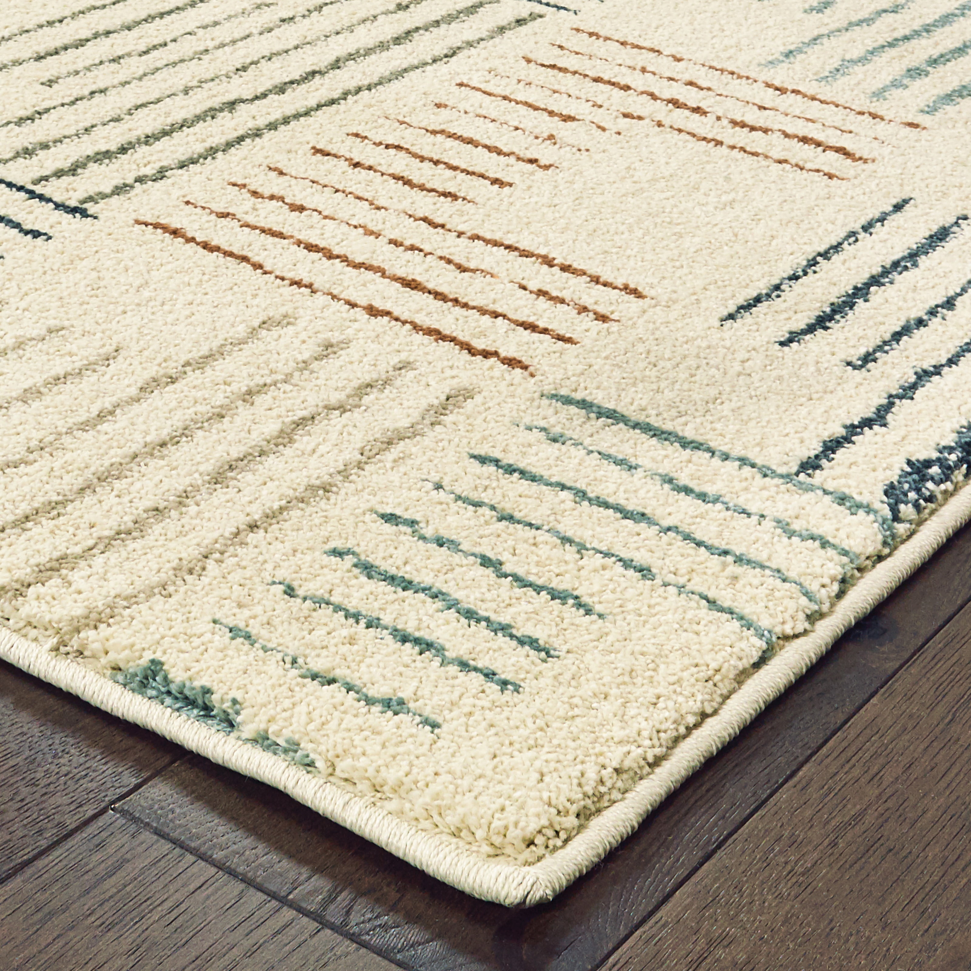 Avalon Home Candler Striped Geometric Area Rug or Runner, Multiple Sizes