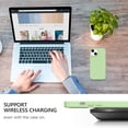 thumbnail image 5 of iPhone 13 Case, Liquid Silicone Soft Gel Rubber iPhone 13 Phone Case Slim Fit Cover with Microfiber Lining Shockproof Protective Phone Cases for iPhone 13 6.1 inch, Matcha Green, 5 of 16