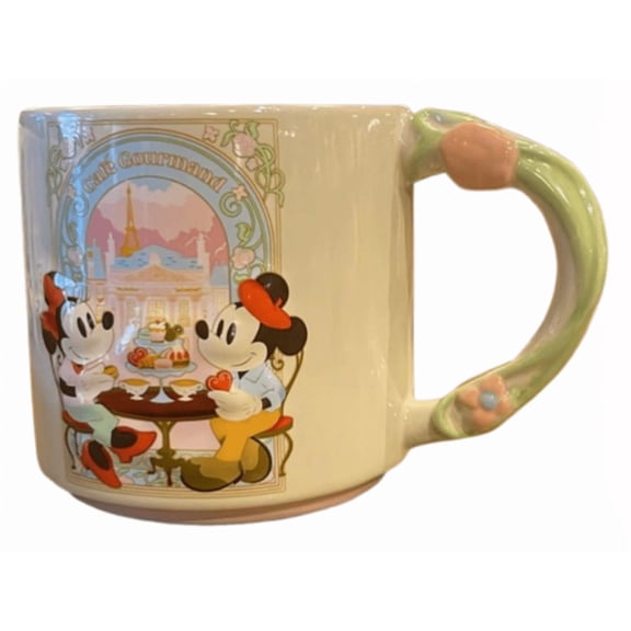 Disney Parks Epcot France Mickey & Minnie Café Gourmand Coffee Mug New With Tag