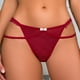 thumbnail image 2 of Gibobby Calzoncillos de encaje para mujer Tangas a rayas de cintura con logotipo personalizado, Bikini , tangas personalizadas, ropa interior de mujer(Vino,XL), 2 of 5