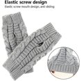 thumbnail image 4 of 2 pares de guantes sin dedos, guantes cálidos para protectores de muñeca para mujer, guantes cálidos para guantes de invierno para mujer, guantes de punto para escribir con medio dedo -2 colores, 4 of 5