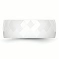 thumbnail image 3 of Ceramic White Faceted 8mm Polished Band Size 7.5, 3 of 6