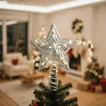 thumbnail image 6 of 2025 Christmas Tree Topper Star with Warm White LED Lights - 12.5 Inch Glitter Sparkle Tree Topper for Holiday Home Decor, Fits Most Standard Size Xmas Trees, 6 of 8