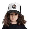 thumbnail image 2 of PAYOHTO Kids Cool Panda Pattern Baseball Hat Back Adjustable Mesh Breathable Hats Black Trucker Cap Outdoor Fishing Sun Caps for Boys or Girls ages 4-10, 2 of 9