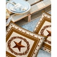 thumbnail image 2 of Pack of 2 Outdoor Pillow Covers, Texas Star Brown Wheat Ears Waterproof Square Throw Pillowcase Cushion Decorative Pillow Covers for Couch Patio Tent, 26x26 in, 2 of 6