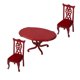 thumbnail image 5 of Mesa de comedor para casa de muñecas a escala 1/12, adorno de escena de vida, juguete para niños, accesorios para casa de muñecas rojo, 5 of 9