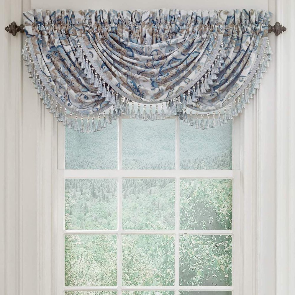 Croscill Emery Waterfall Valance With Multi Finish 2A0468O09030/990