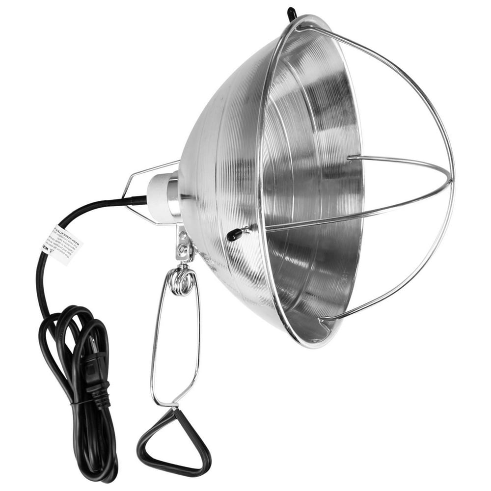 Simple Deluxe Lamp Light Clamp with 10.5'' Aluminum Reflector 250 Watt E26 Socket (no Bulb