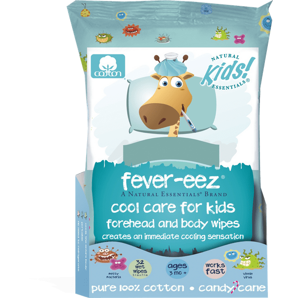 Natural Essentials Fevereez Cool Care Forehead and Body Cooling Wipes
