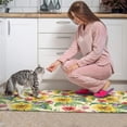 thumbnail image 3 of Colorful Flowers Kitchen Mats for Floor Set of 2 Pieces Kitchen Rugs and Coffee Mat Sunflower Cornflower Poppy Dish Drying Mats Kitchen Accessories, 3 of 6