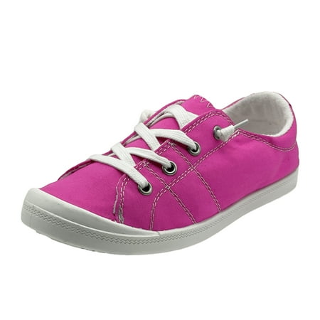 

Pimfylm White Sneakers Women s Slip On Shoes for Women Canvas Shoes Casual Mules Sneaker Fashion Backless Sneakers Hot Pink 9