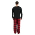 thumbnail image 4 of Kolipajam Men's 2Pcs Pajama Set Drawstring Waist Flannel Bottoms with Pockets Loungewear for Men S, 4 of 5