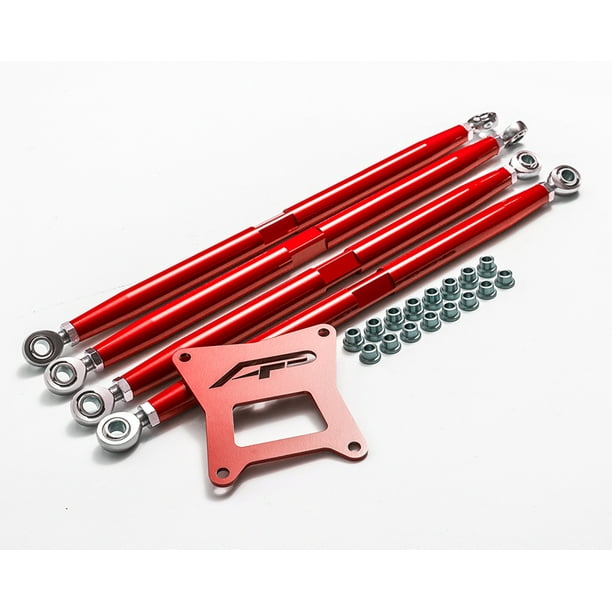 Agency Power Adjustable Rear Radius Arms Red Polaris RZR 1000, RS1, XP