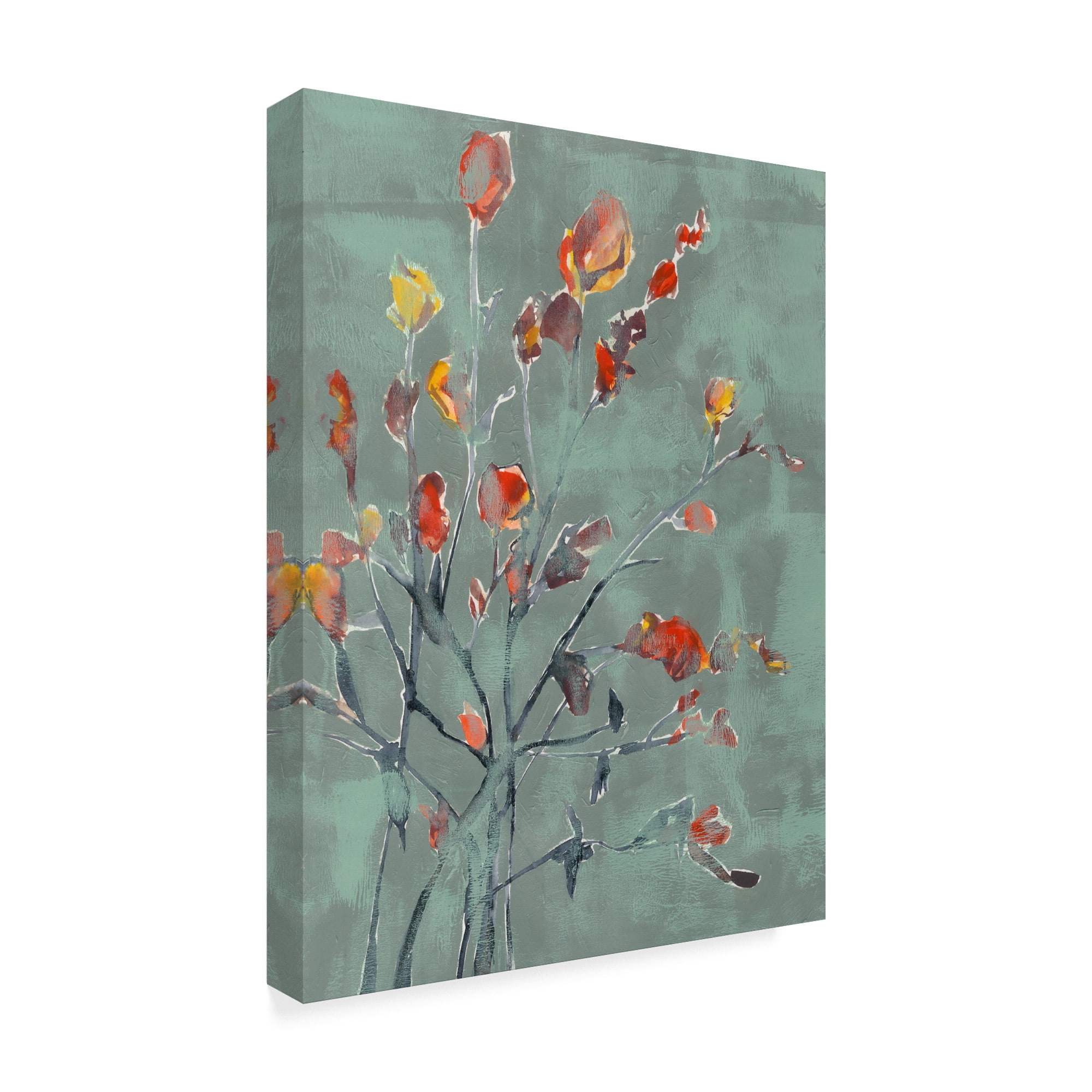 Trademark Fine Art 'Wildflower Watercolors II' Canvas Art by Jennifer Goldberger