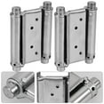thumbnail image 1 of Nestingho 2Ud Bisagras De Saloon Con Resorte Para Puerta Doble Apertura En Inoxidable Plateado, 1 of 6