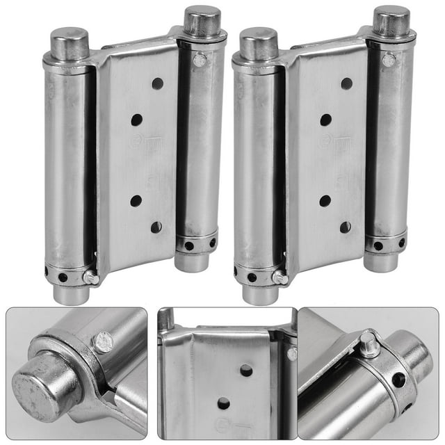 Nestingho 2Ud Bisagras De Saloon Con Resorte Para Puerta Doble Apertura En Inoxidable Plateado