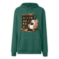 thumbnail image 6 of Kaprioy Halloween Sweatshirt for Women Ghosts Reading Books Graphic Long Sleeve Sweater Cute Spooky Bookish Hoodies Dark Green, S, 6 of 6