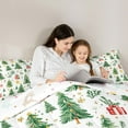 thumbnail image 4 of Manfei Green Xmas Tree Bedding Comforter Set 7-Piece,Merry Christmas King Bedding Sets,Happy New Year Bed Sheets For Children,Luxury Bedroom Decor Reversible, 4 of 8