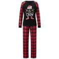 thumbnail image 2 of Hirigin Family Matching Christmas Pajama Set Long Sleeve Round Neck Tops/Romper Plaid Print Trousers, 2 of 9