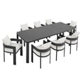 thumbnail image 7 of Modway Tahoe Aluminum 9-Piece Dining Set With Extendable Table in Gray White, 7 of 7