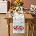 thumbnail image 2 of Valentine's Day Table Runner 36 Inches Long Farmhouse Dress Scarves, Red Love Heart Eucalyptus Grey Check Dining Tablerunner for Coffee Table/Kitchen Island/Party Décor, Small 13" x 36", 2 of 8