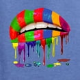 thumbnail image 3 of Wild Bobby, Colorful Painted Lip, Streetwear, Men Graphic Tee, Vintage Heather Blue, X-Large, 3 of 5