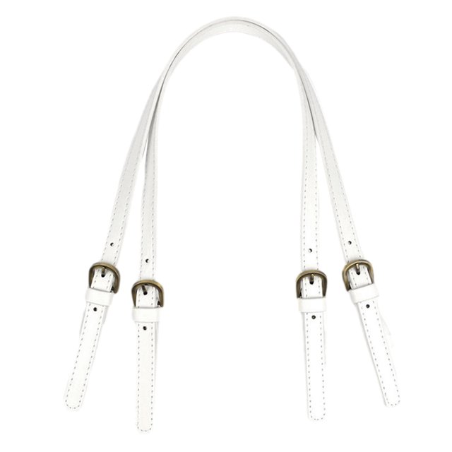 2pcs Leather Purse Straps, Handbag Handles Shoulder Straps Replacement with Adjustable Metal Buckle