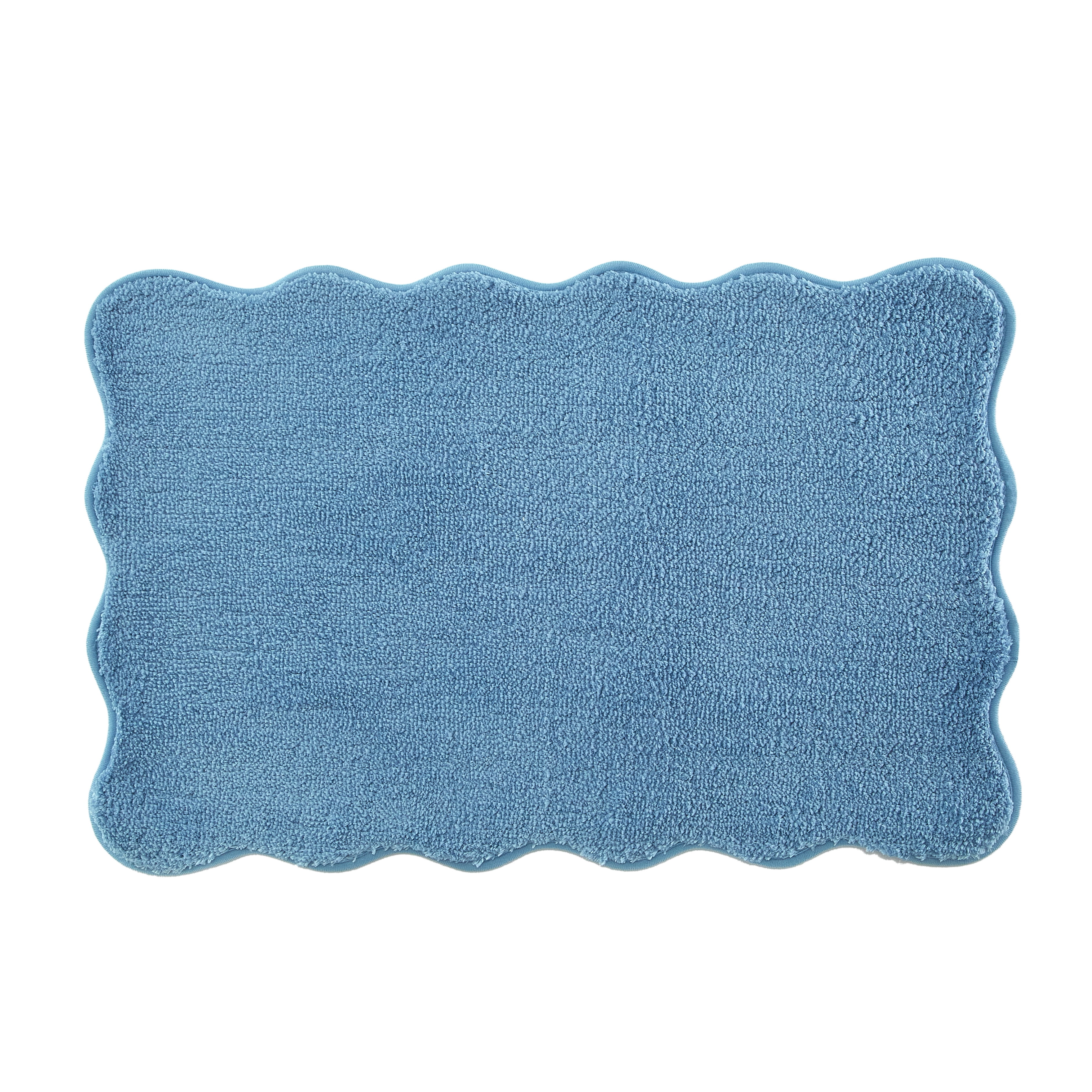 Mainstays 15-Piece Blue Coastal Bathroom Set – Beach-Inspired Shower Curtain, Bath Rugs & Hooks, Washable Ocean Decor