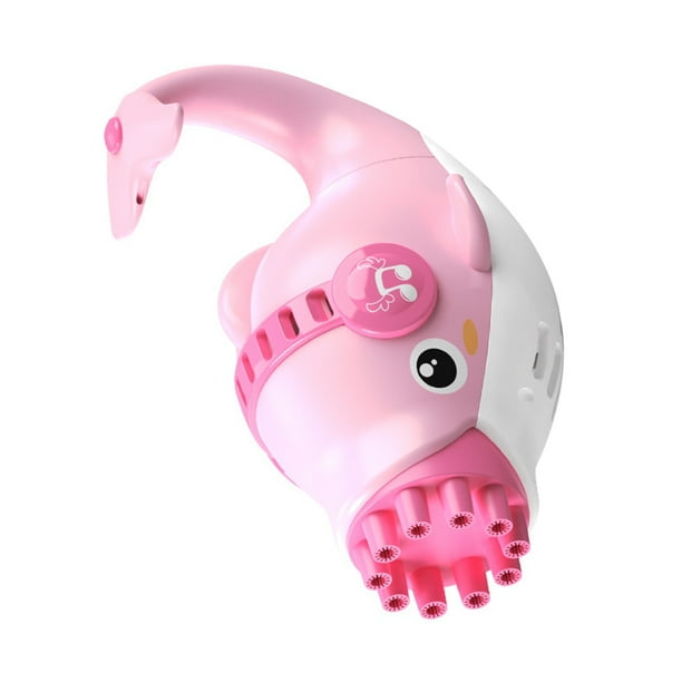 Tholdsy Cámara de dibujos animados máquina de burbujas delfín de burbujas que sopla jabón automático para niños verano al aire libre Juguetes Rosado Tholdsy FN000521-01B