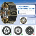thumbnail image 3 of NAIZEA Adjustable Snow Chains, 6 Pack Car Tire Chains Emergency Anti-Skid Chains with Thickened Steel, Tire Chains for Width 8.5"-11.2", 215mm-285mm, for Car, SUV, Truck, 3 of 8