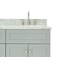 thumbnail image 3 of Ariel Hamlet 67 Inch Double Oval Sink Vanity With Carrara White Marble Countertop W/ 0.75 Edge In Grey, 3 of 11