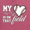 thumbnail image 2 of Wild Bobby, My Heart Is On That Baseball Field, Sports, Unisex Graphic Hoodie Sweatshirt, Vintage Heather Red, 3X-Large, 2 of 4