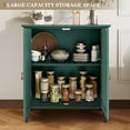 thumbnail image 4 of CBJCBJ Retro 34" Sideboard Buffet Cabinet with Storage, Accent Cabinet for Dining Room, Living Room,Green, 4 of 6