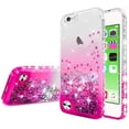 thumbnail image 3 of Compatible for Apple iPhone 8 Case, iPhone 7 Case, with [Temper Glass Screen Protector] SOGA Diamond Glitter Liquid Quicksand Cover Cute Girl Women Phone Case [Cear/Pink], 3 of 5