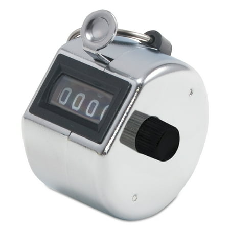 Bates Tally I Hand Model Tally Counter, Registers 0-9999, Chrome