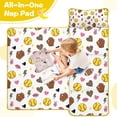 thumbnail image 4 of Colorful Softball and Fashion Icons Pattern Toddler Nap Mats for Kids Preschool,Sleeping Mat Bag or Kids,Toddler Sleeping Bag,Toddler Nap Mat or Daycare, 4 of 6