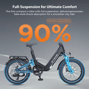 ENGWE L20 3.0 Electric Bike for Adult ,Anti-Theft Folding Electric Bike 48V 8A Fast Charging Battery, 90Nm Mountain E-Bike Speeds up to 28 Mph& Max Range 60 Miles,UL2849