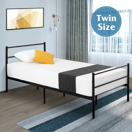 Mecor Metal Twin Bed Frame Platform, Twin Bed Box Frame Dimensions