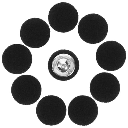 TINKSKY 10Pcs Classic Buttons for Clothing Black Round Coat Reusable Fasteners