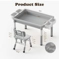 thumbnail image 4 of LINLUX Kids Table and 4 Chairs Set, 3 in 1 Activity Table for Children with Removable Tabletop, Gray, 4 of 9
